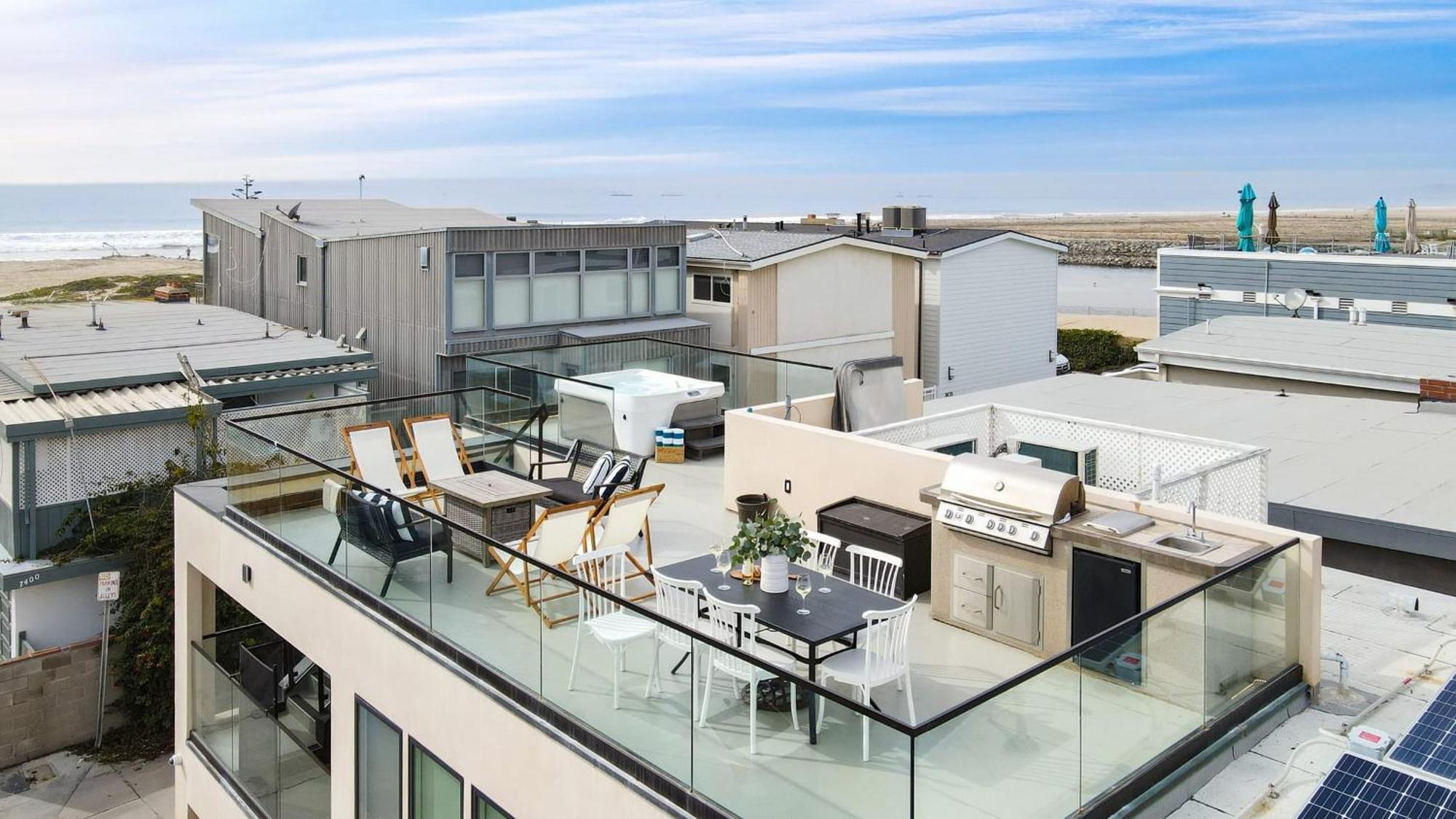 Velvet Sand I By Avantstay Steps To Newport Beach Private Rooftop W Outdoor Kitchen Hot Tub Exterior photo
